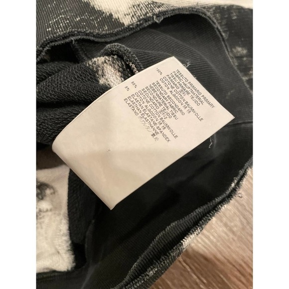 🍙 MM6 Acid wash crewneck sweatshirt black white size small - Picture 8 of 11